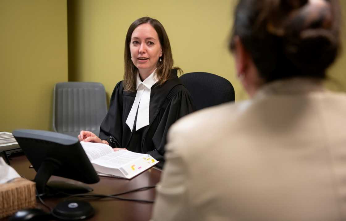 This simulation of a lawyer discussing a complaint of sexual assault or domestic violence with the victim is part of the training under way in Salaberry-de-Valleyfield, Canada, before a specialized court for the sensitive proceedings opens in Quebec This simulation of a lawyer discussing a complaint of sexual assault or domestic violence with the victim is part of the training under way in Salaberry-de-Valleyfield, Canada, before a specialized court for the sensitive proceedings opens in Quebec