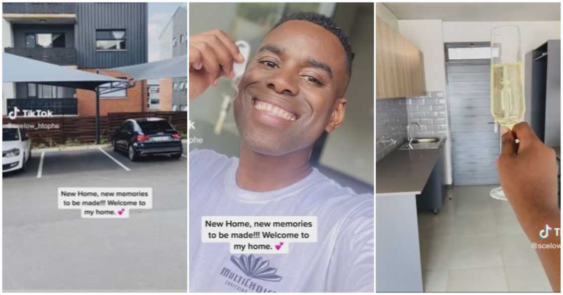 A man and his new apartment A man and his new apartment