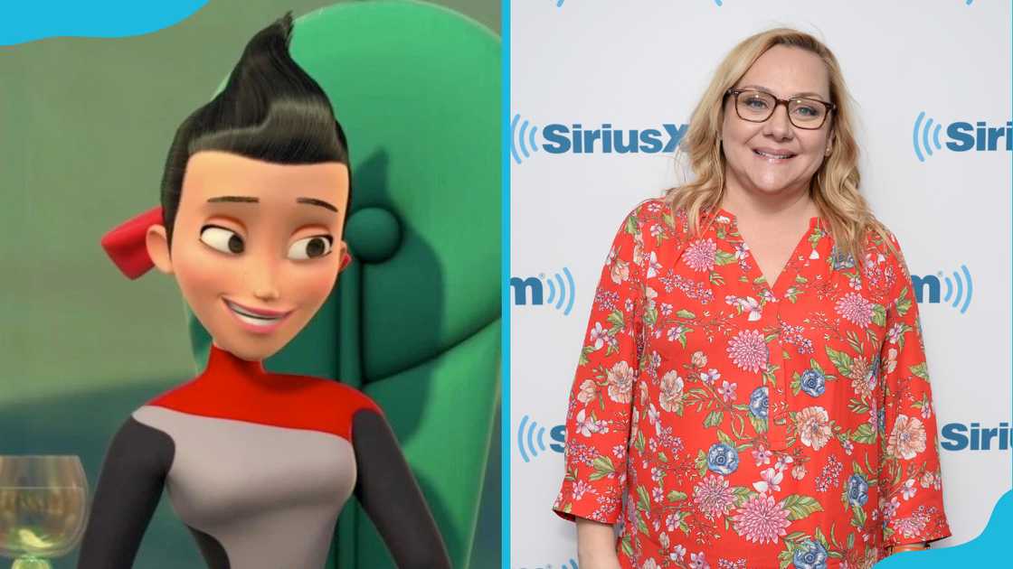 Franny Robinson (L) and her voice actress, Nicole Sullivan (R).