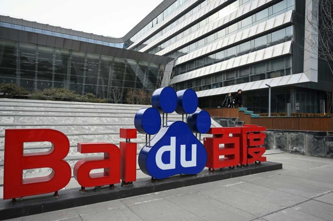 The Baidu logo outside the company headquarters in Beijing The Baidu logo outside the company headquarters in Beijing