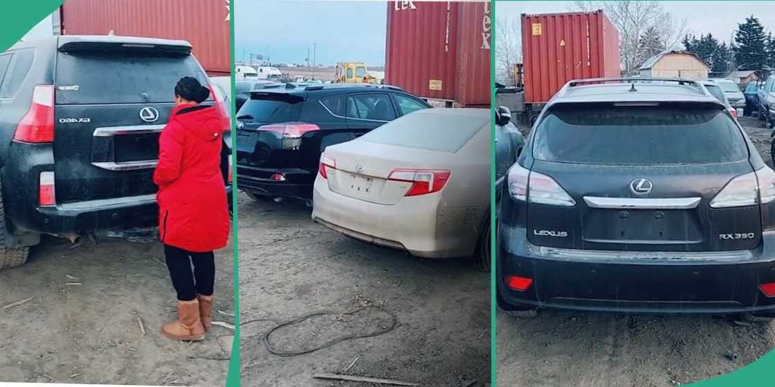 Nigerian lady flaunts cars she helped people buy in Canada.