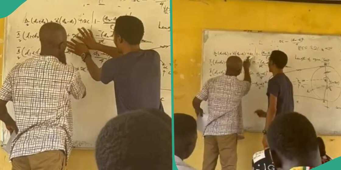 Video of student correcting his lecturer on the board causes uproar Video of student correcting his lecturer on the board causes uproar