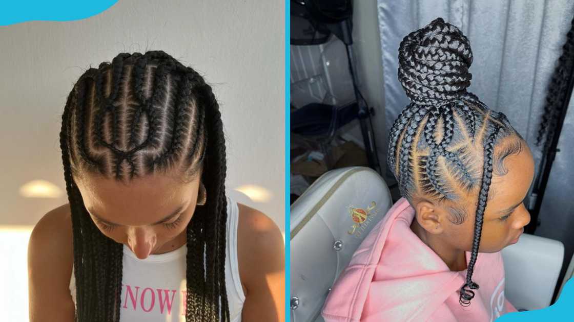 Criss-cross braids Criss-cross braids