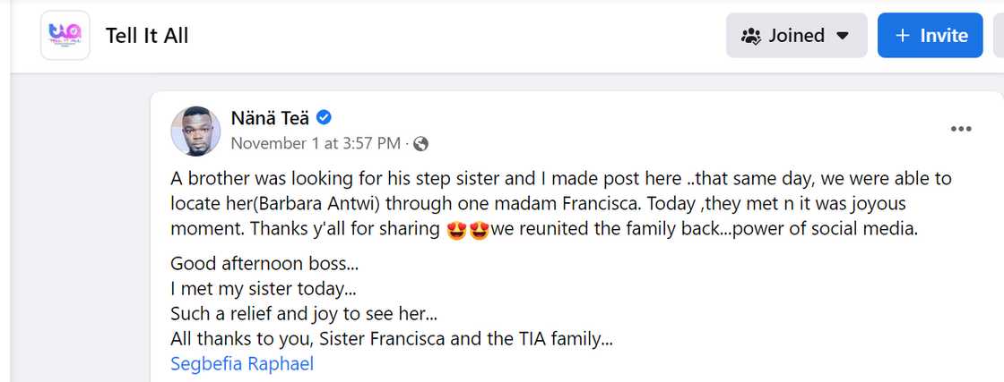 Ghanaian man reunites with his half-sister. Ghanaian man reunites with his half-sister.