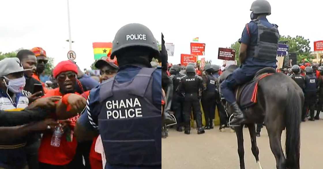 Live: Heavy police presence meets NDC protestors at the Jubilee House Live: Heavy police presence meets NDC protestors at the Jubilee House