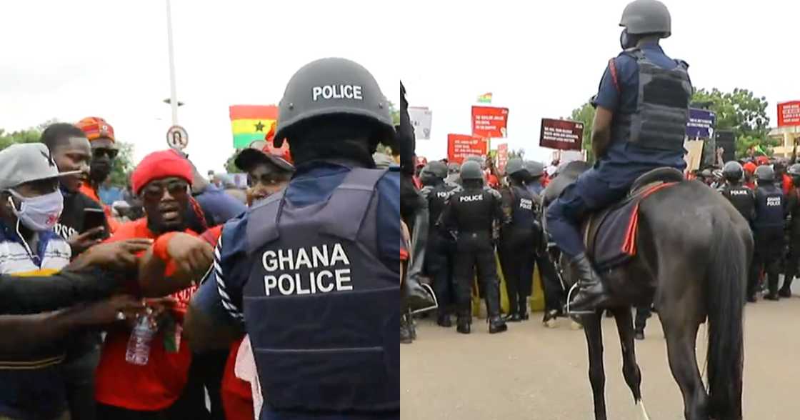Live: Heavy police presence meets NDC protestors at the Jubilee House