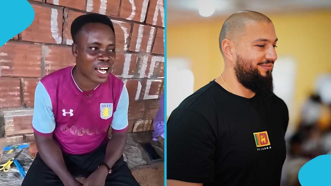 Davud Akhundzada, Azerbaijani content creator, Ghanaian barber, Ghanaian man, Money, Cash gift, Barbering shop. Davud Akhundzada, Azerbaijani content creator, Ghanaian barber, Ghanaian man, Money, Cash gift, Barbering shop.