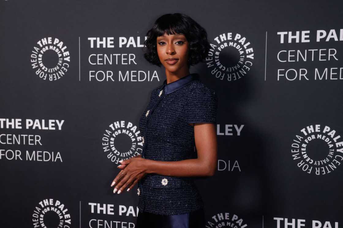 US actress Ebony Obsidian poses at the Beverly Wilshire Hotel in Beverly Hills.