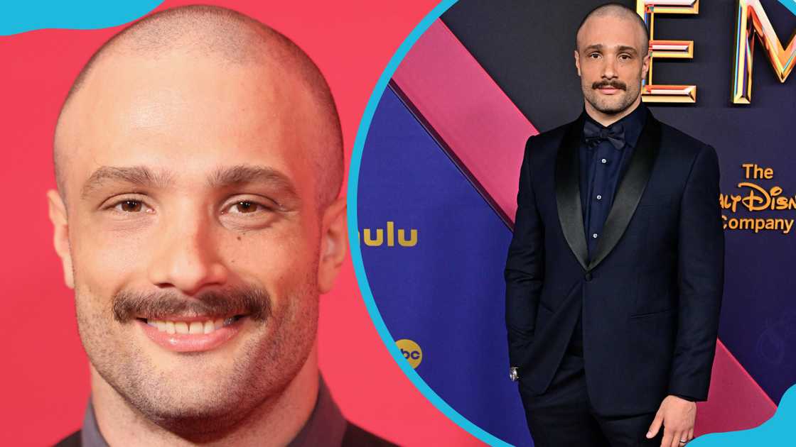 Jarvis attends the BAFTA North America TV Tea Party at the Maybourne in California (L). He arrives for the 76th Emmy A in LA (R)