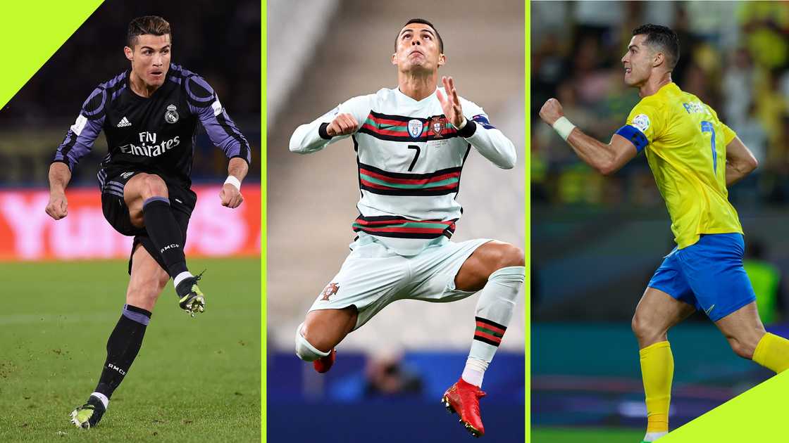 Cristiano Ronaldo's remarkable 901 career goals make him football's most prolific player of all time. Photos by Matt Roberts, Franck Fife and Yasser Bakhsh. Cristiano Ronaldo's remarkable 901 career goals make him football's most prolific player of all time. Photos by Matt Roberts, Franck Fife and Yasser Bakhsh.