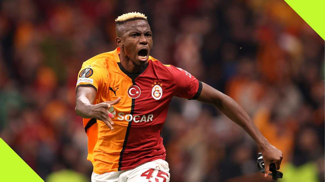 Victor Osimhen celebrates after scoring for Galatasaray Victor Osimhen celebrates after scoring for Galatasaray