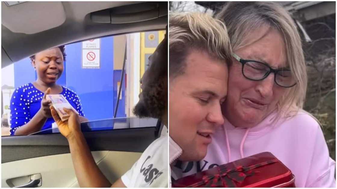 The fuel attendant was surprised. The fuel attendant was surprised.