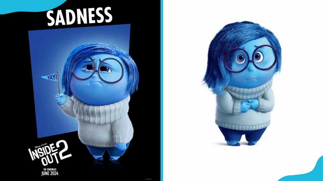 Sadness from the animation series Inside Out.