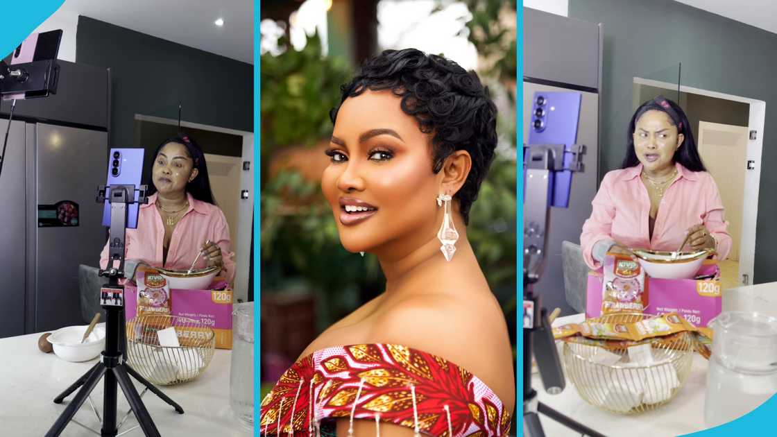 Nana Ama McBrown, Kivo Gari, Gari soakings, Ghanaian snacks, McBrown's ambassadorial deals, Kivo Pepper