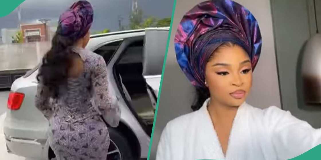 A lady looks glamorous for a wedding A lady looks glamorous for a wedding