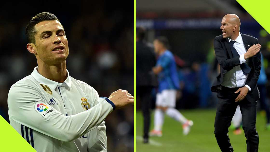 French tactician Zinedine Zidane overlooked Cristiano Ronaldo in naming the players that impressed him the most as Real Madrid coach. French tactician Zinedine Zidane overlooked Cristiano Ronaldo in naming the players that impressed him the most as Real Madrid coach.