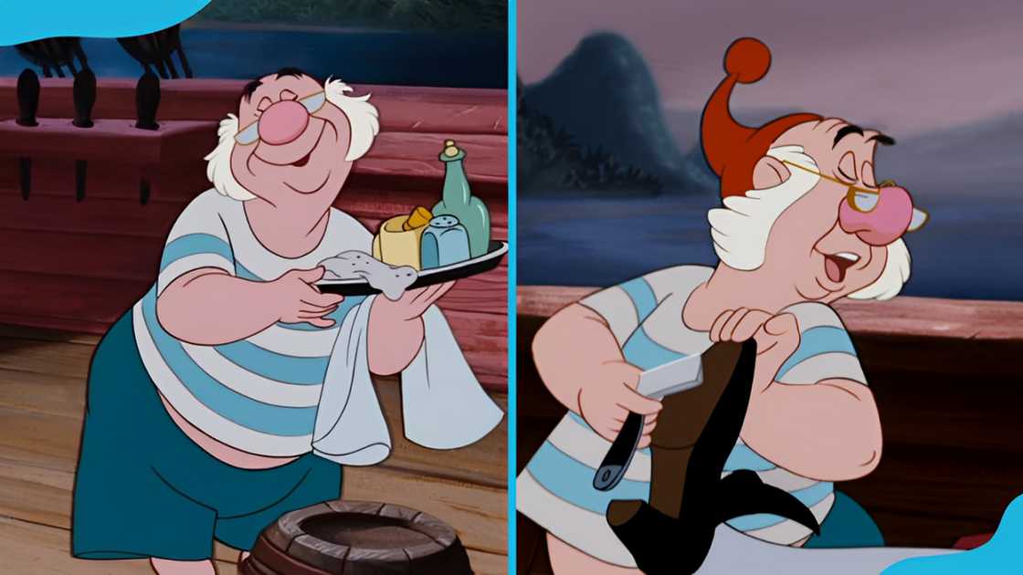 Mr Smee in a scene from the Disney animated feature film Peter Pan