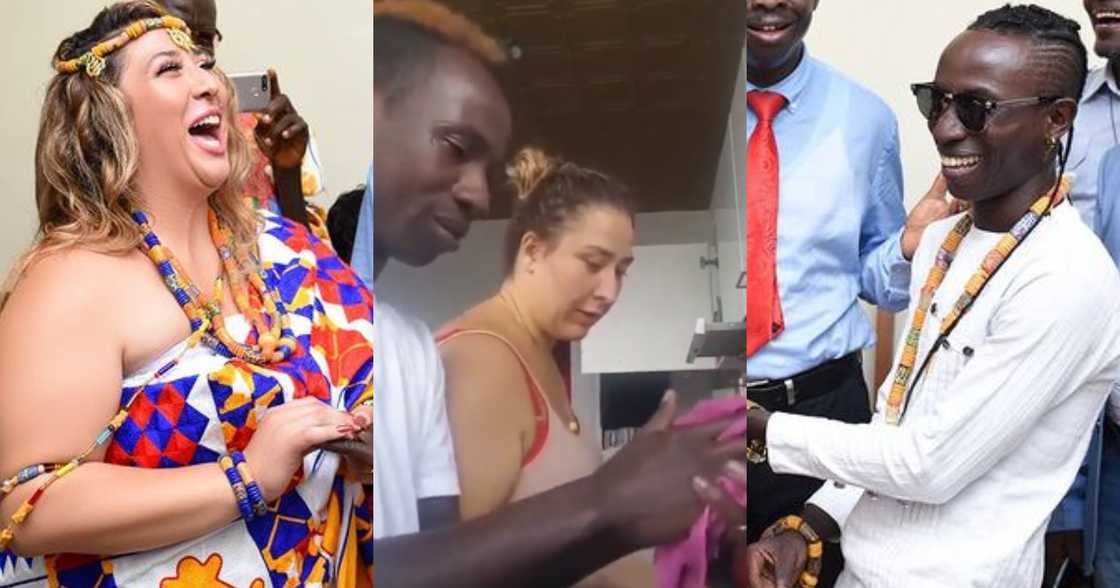 Liha Miller: Video of Pataapa's German wife pounding fufu like a real Fanti pops up