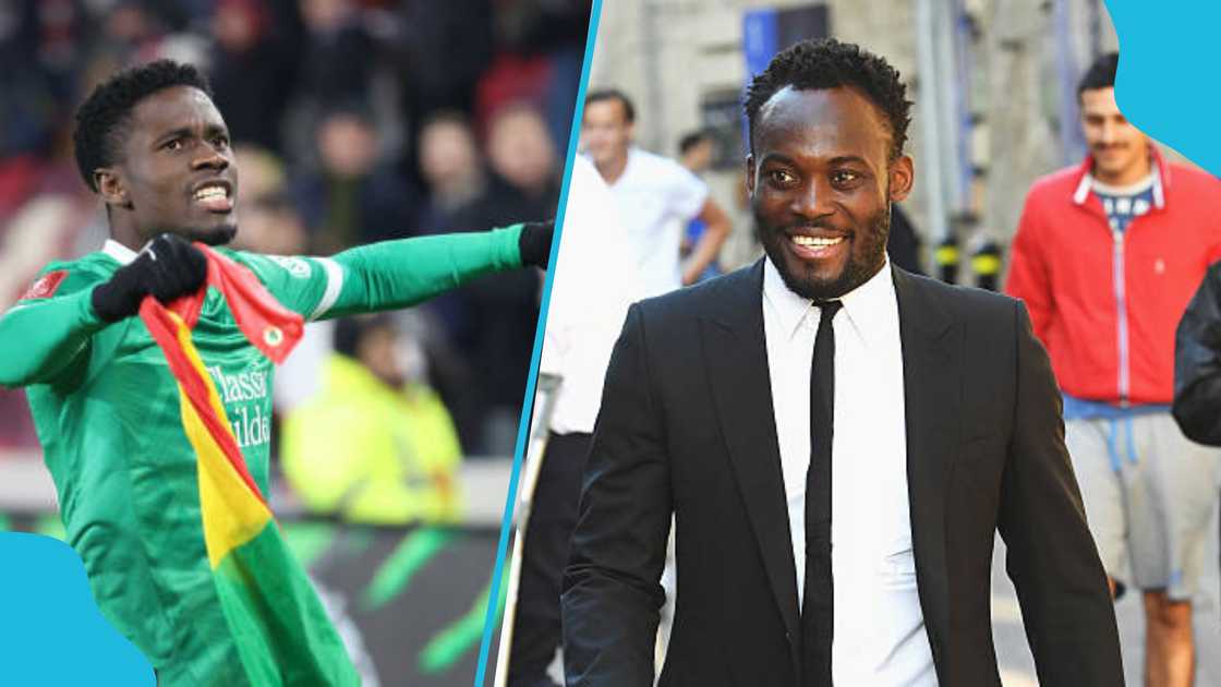 Michael Baidoo shares advise from Michael Essien. Michael Baidoo shares advise from Michael Essien.