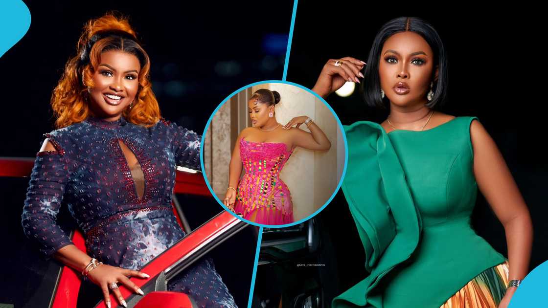 Nana Ama McBrown, Pink corseted gown, Fashion, Onua Showtime, Prophet Boahen's age, Prophet Boahen's birthday party Nana Ama McBrown, Pink corseted gown, Fashion, Onua Showtime, Prophet Boahen's age, Prophet Boahen's birthday party