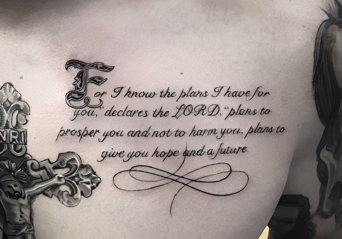 Jeremiah 29:11 bible verse tattoo