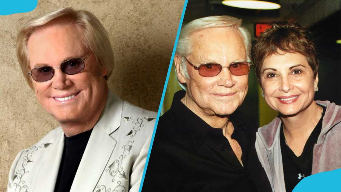 George Jones takes a photo alone and with Nancy George Jones takes a photo alone and with Nancy