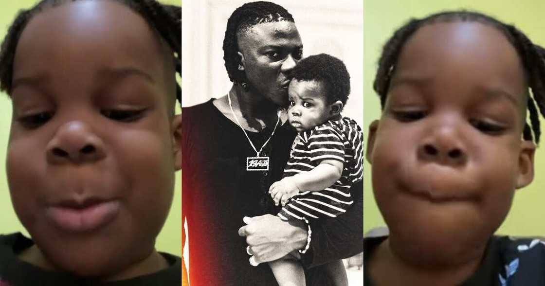 Stonebwoy's son Janam Takes Mother’s Phone to Record Himself Rapping Stonebwoy's son Janam Takes Mother’s Phone to Record Himself Rapping