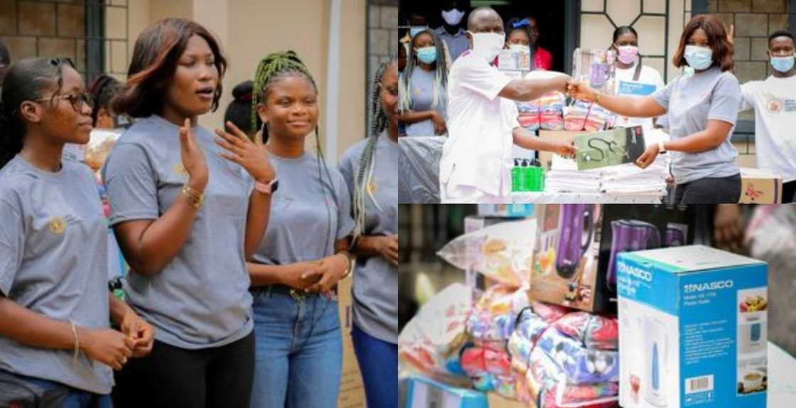 Young Ghanaian lady's NGO blesses Ankaful psychiatry hospital with massive goods