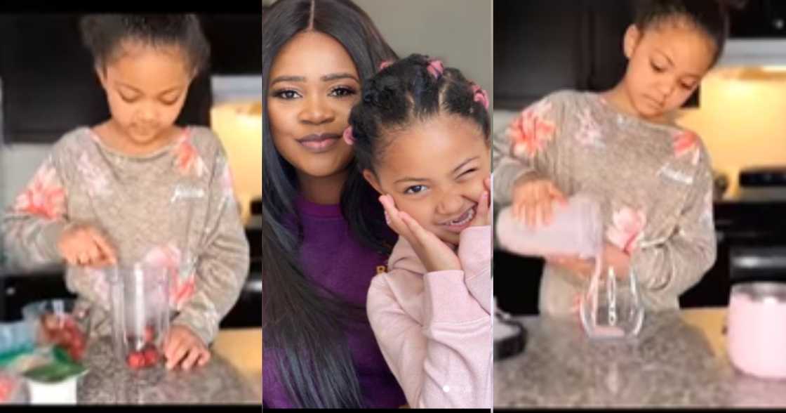 Kafui Danku’s Daughter Baby Lorde Prepares her Mother’s Favourite Smoothie In Video; Fans Fall In Love Kafui Danku’s Daughter Baby Lorde Prepares her Mother’s Favourite Smoothie In Video; Fans Fall In Love