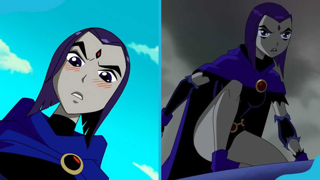 Raven from Teen Titans in her iconic gothic style outfit. Raven from Teen Titans in her iconic gothic style outfit.