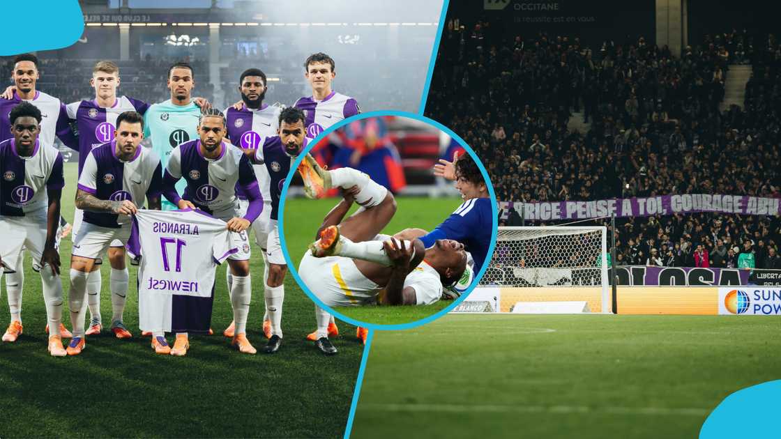 Abu Francis, Abu Francis injury, French Ligue 1, Toulouse FC, Toulouse honours Abu Francis, Toulouse players, Toulouse fans, Ao Tanaka, Japan vs Ghana, Kirin Cup. Abu Francis, Abu Francis injury, French Ligue 1, Toulouse FC, Toulouse honours Abu Francis, Toulouse players, Toulouse fans, Ao Tanaka, Japan vs Ghana, Kirin Cup.