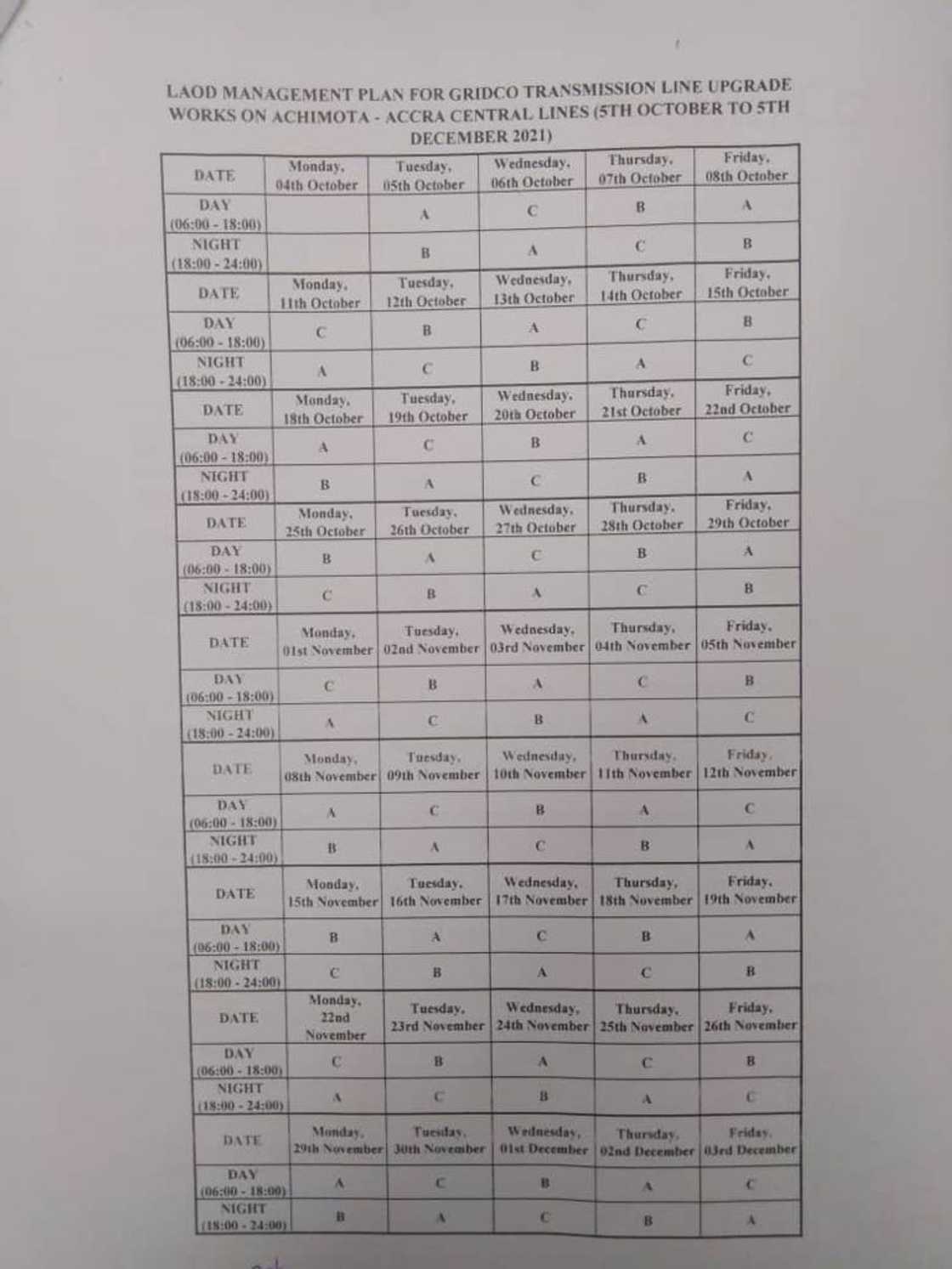 Copy of Dumsor timetable