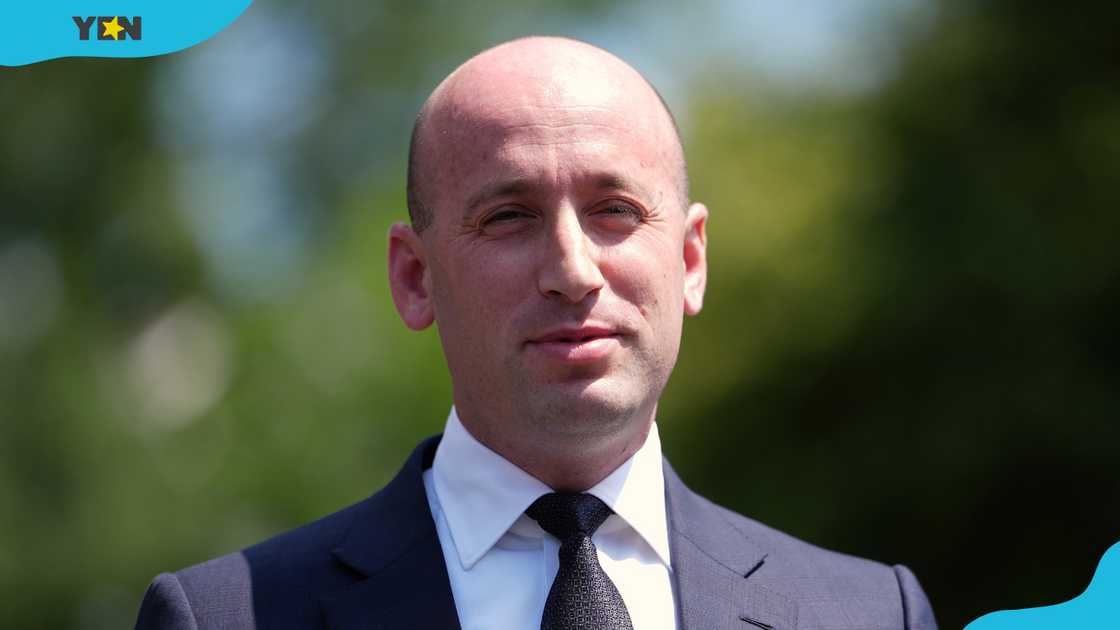 White House Deputy Chief of Staff Stephen Miller speaks to the media outside the White House. White House Deputy Chief of Staff Stephen Miller speaks to the media outside the White House.