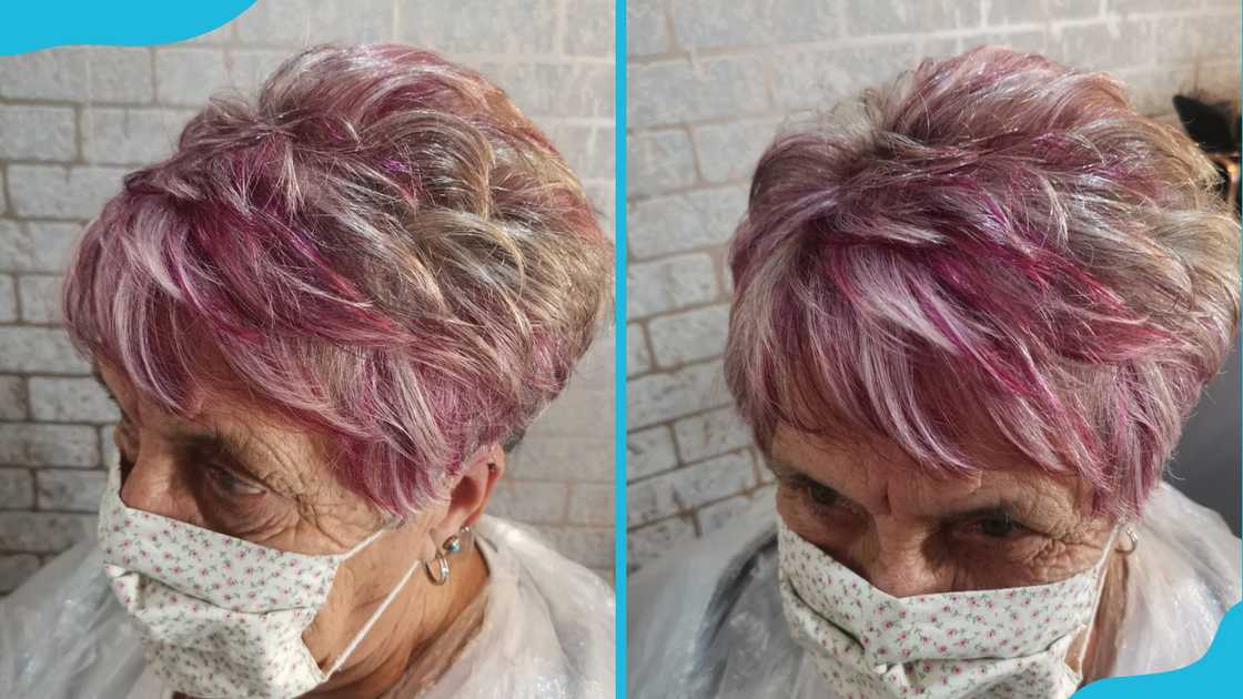 Pink flashes and cool blonde lights Pink flashes and cool blonde lights