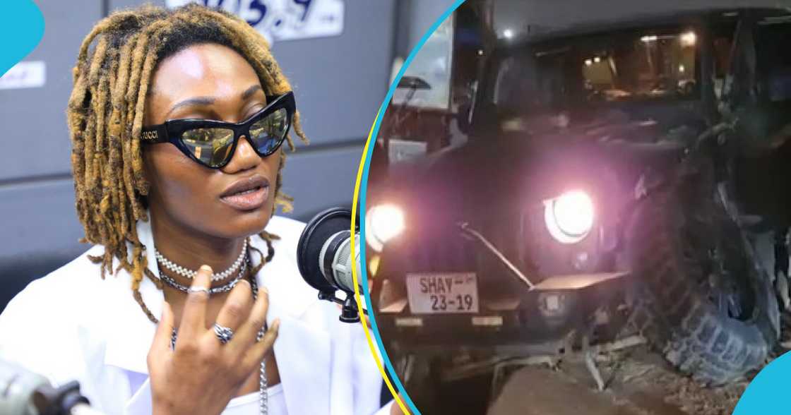 Wendy Shay's accident at Kwabenya Wendy Shay's accident at Kwabenya