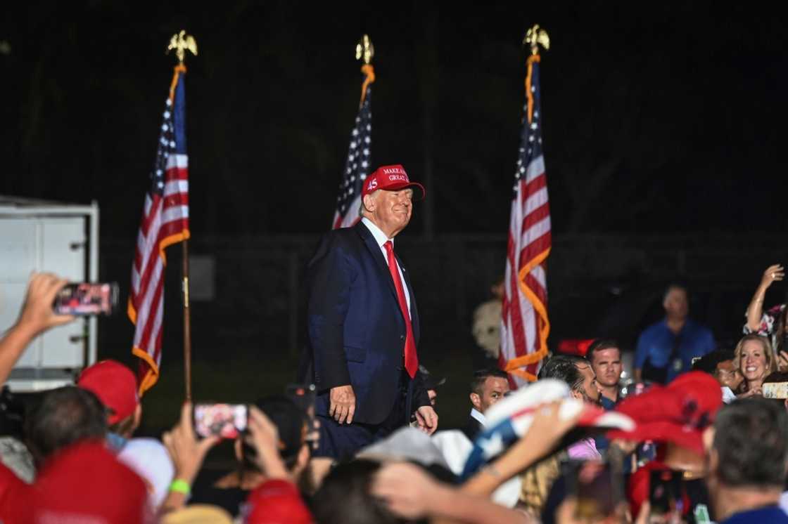 Former US President Donald Trump campaigns in Miami, Florida, during the 2022 midterm elections. Former US President Donald Trump campaigns in Miami, Florida, during the 2022 midterm elections.
