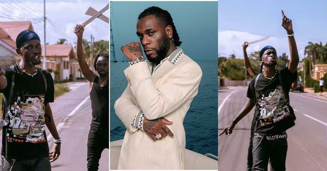 Burna Boy spotted in video rapping Black Sherif's Second Sermon word for word