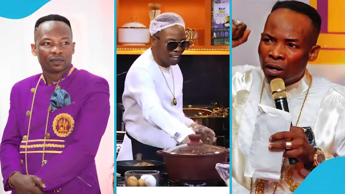 Salifu Amoako, Ghanaian preacher, displays, culinary skills, cooking