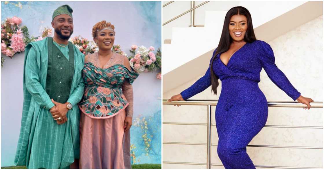 Bridget Otoo and her lover tie the knot. Bridget Otoo and her lover tie the knot.