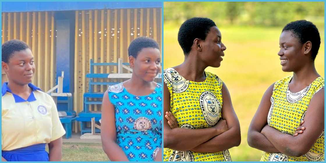 Richlove Oduro and her best friend Tricia enjoy a serene beach environment after their last WASSCE paper.