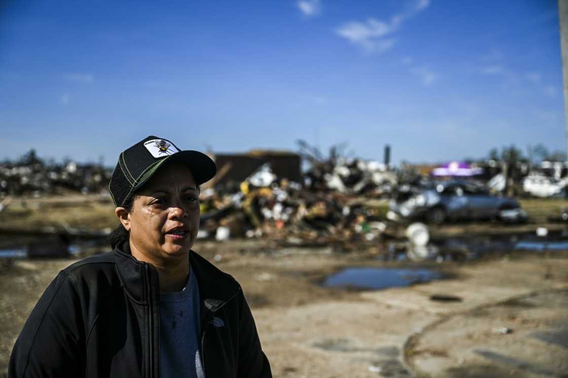 "The lights flickered and I screamed 'Cooler!'," restaurant owner Tracy Harden said of the tornado that ripped through the town of Rolling Fork, Mississippi "The lights flickered and I screamed 'Cooler!'," restaurant owner Tracy Harden said of the tornado that ripped through the town of Rolling Fork, Mississippi