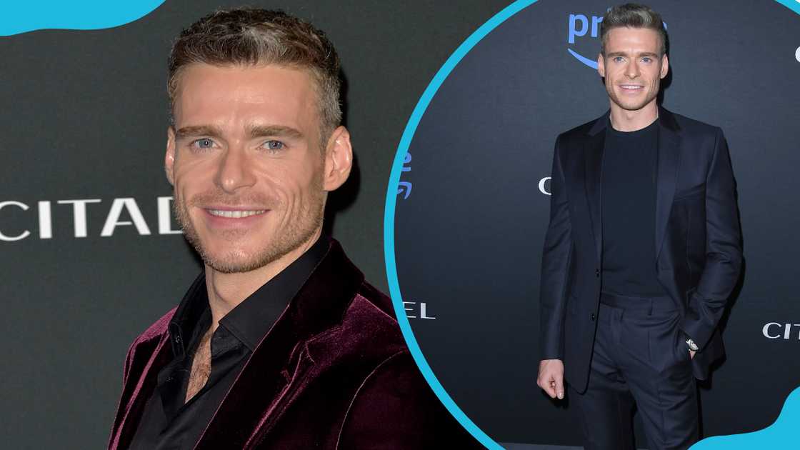 Richard Madden at the premiere of Prime Citadel (L) The actor arrives at the red carpet and fan screening for Citadel (R) Richard Madden at the premiere of Prime Citadel (L) The actor arrives at the red carpet and fan screening for Citadel (R)