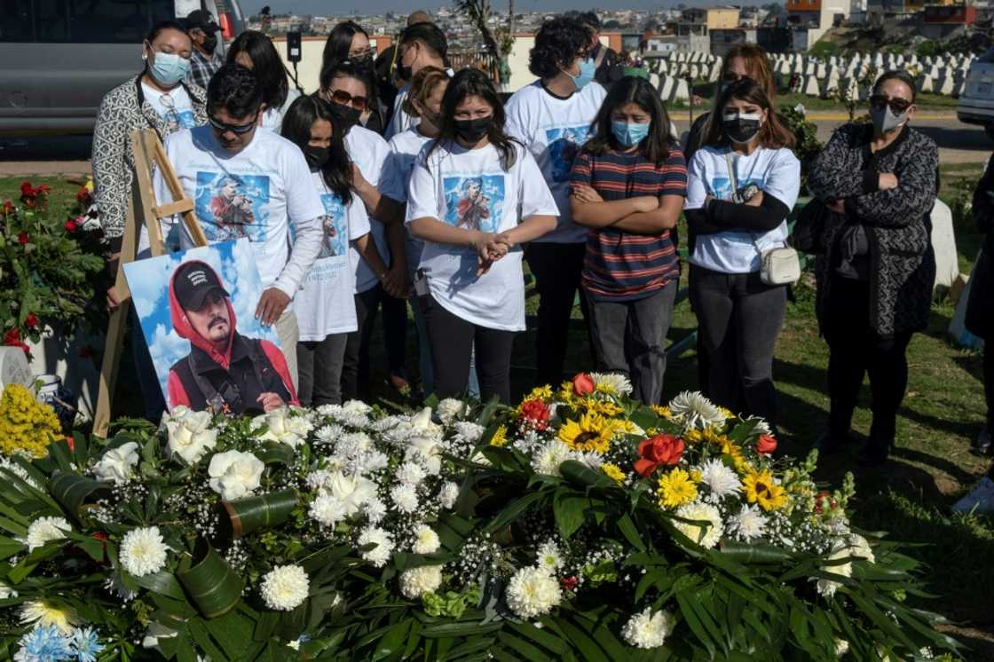 Relatives and friends mourn photojournalist Margarito Martinez, who was murdered in January 2022 in the Mexican border city of Tijuana Relatives and friends mourn photojournalist Margarito Martinez, who was murdered in January 2022 in the Mexican border city of Tijuana