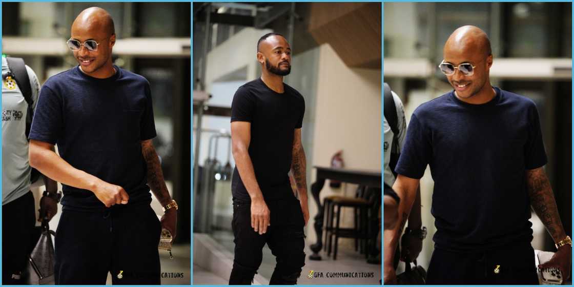 Adorable photo of Ayew brothers arriving in camp together, netizens react