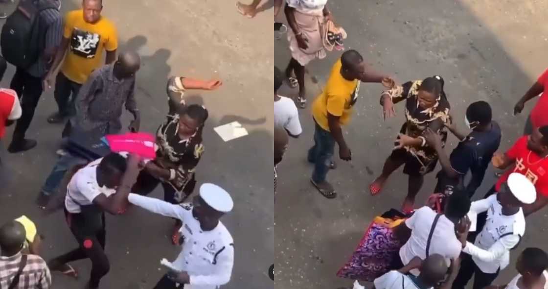 Hard girl: Ghanaian woman disciplines man who tried to steal from her in video