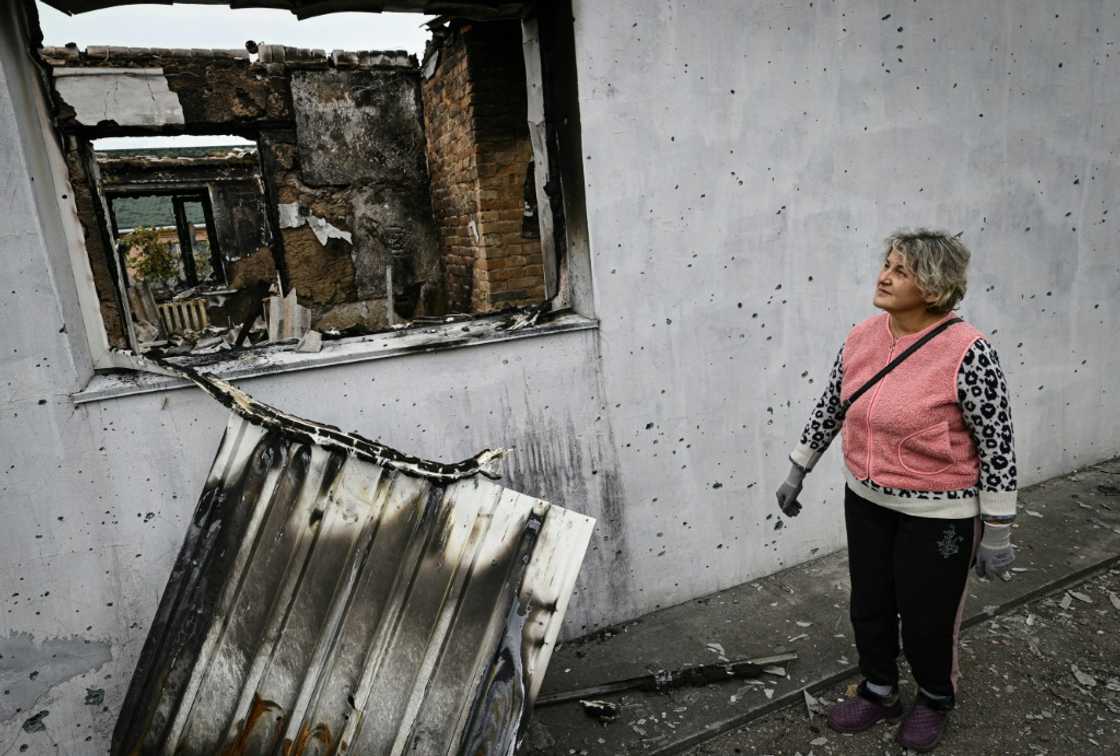 Valentyna Zgonyk-Safonova, 50, returned to find her home destroyed Valentyna Zgonyk-Safonova, 50, returned to find her home destroyed