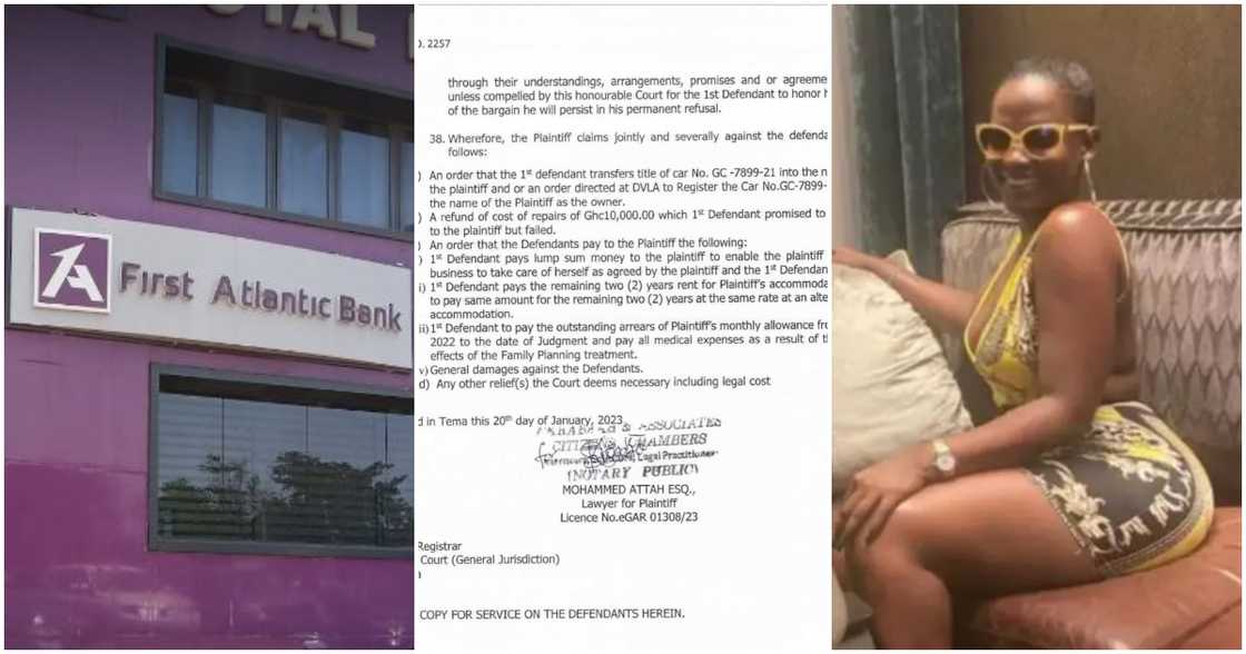 Deborah Seyram Adablah has said First Atlantic Bank failed to stop the harassment and incessant demand for sex by Ernest Nimako. Deborah Seyram Adablah has said First Atlantic Bank failed to stop the harassment and incessant demand for sex by Ernest Nimako.