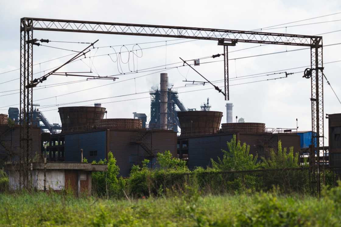 The steel plant owned by Chinese company HBIS in Radinac, near the eastern Serbian city of Smederevo