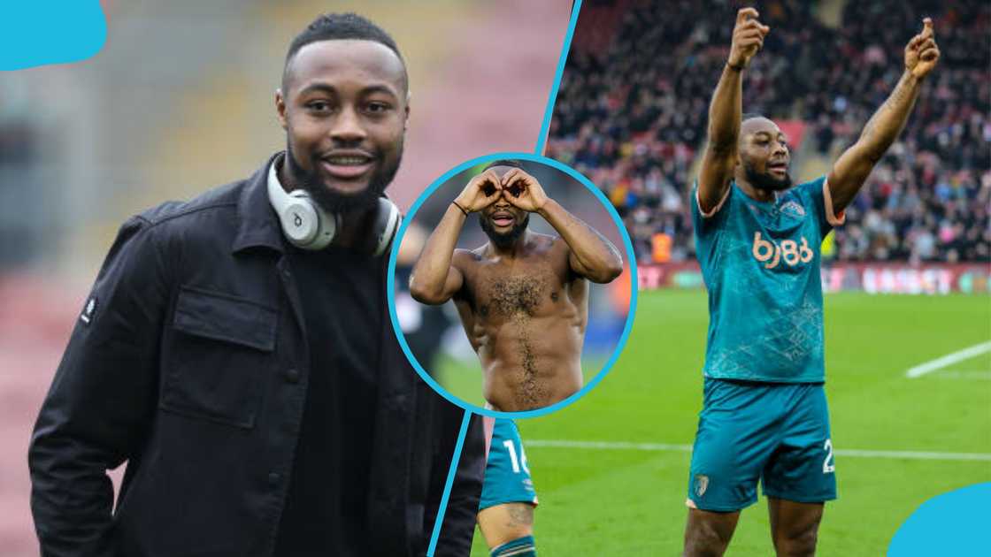 Antoine Semenyo celebrates Bournemouth win. Antoine Semenyo celebrates Bournemouth win.