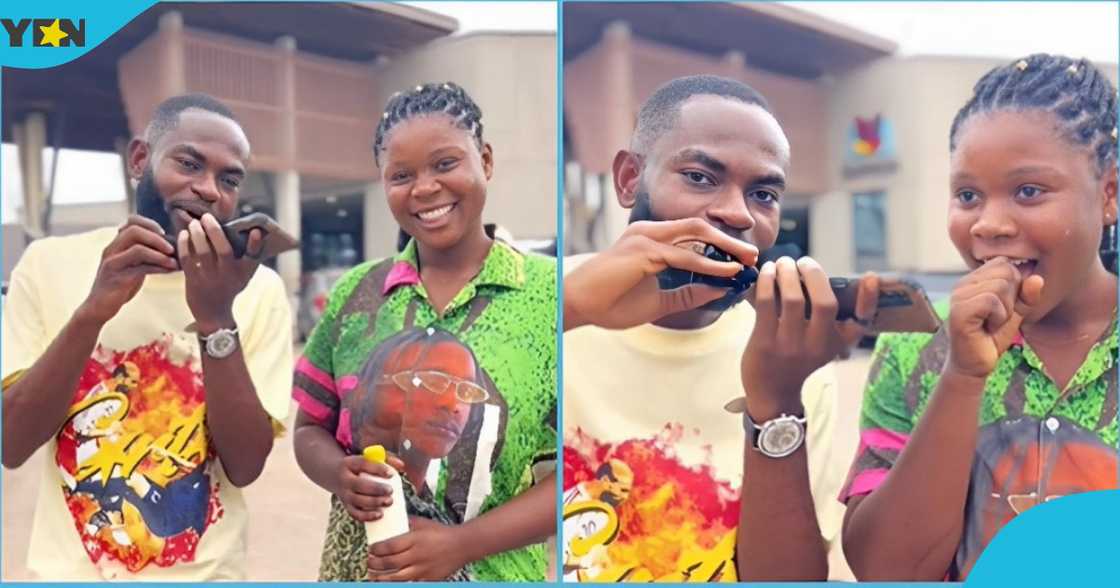 A Ghanaian lady in disbelief as she talks to interviewer. A Ghanaian lady in disbelief as she talks to interviewer.